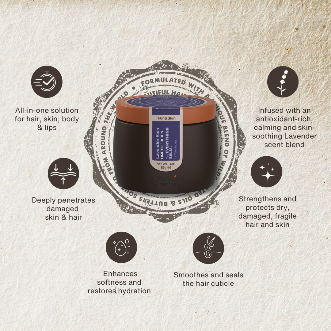 LEGENDARY SACRED UNION Lavender Rain The Everything Balm infographic