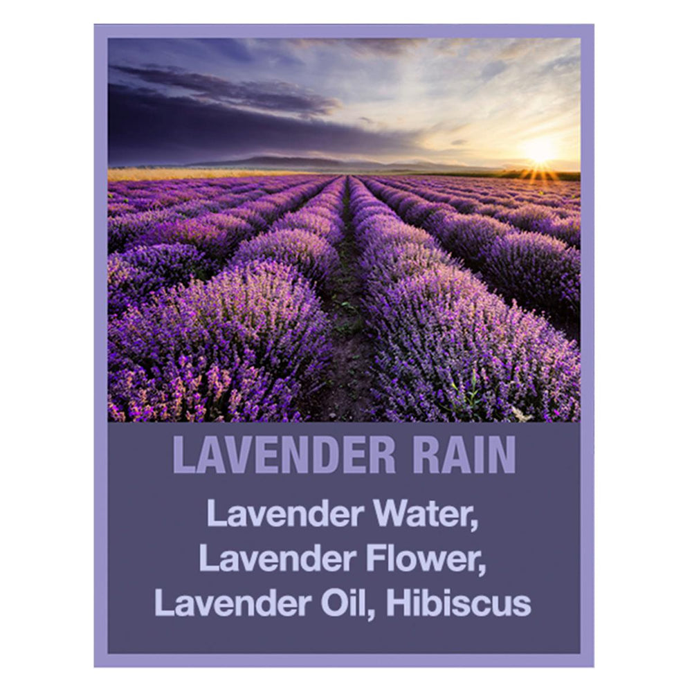 
                  
                    Tweak'd by Nature Lavender Rain scent profile; lavender water, flower and oil with hibiscus. 
                  
                