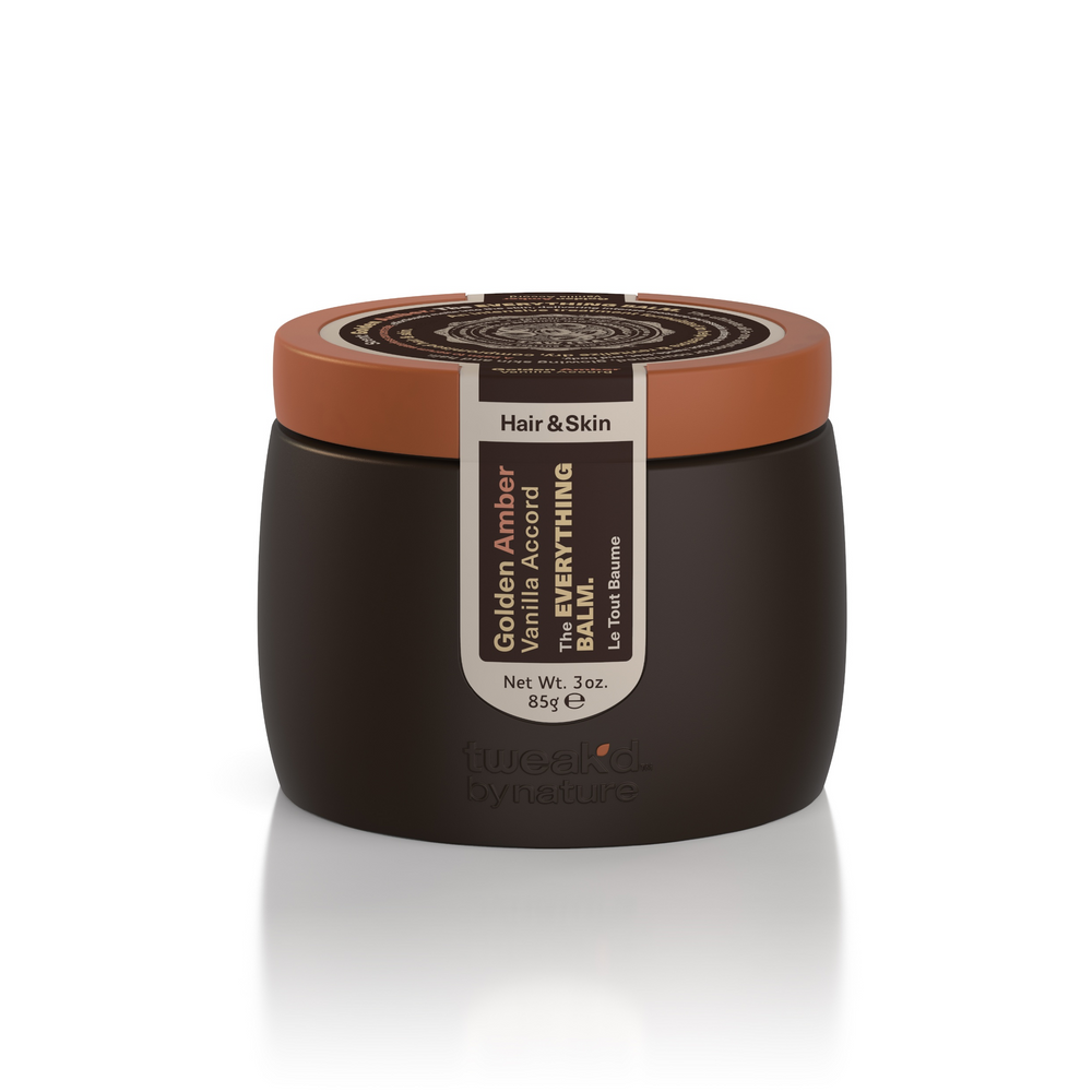 Tweak'd by Nature LEGENDARY SACRED UNION. The Everything Balm for hair and skin. Golden Amber, Vanilla Accord scent.