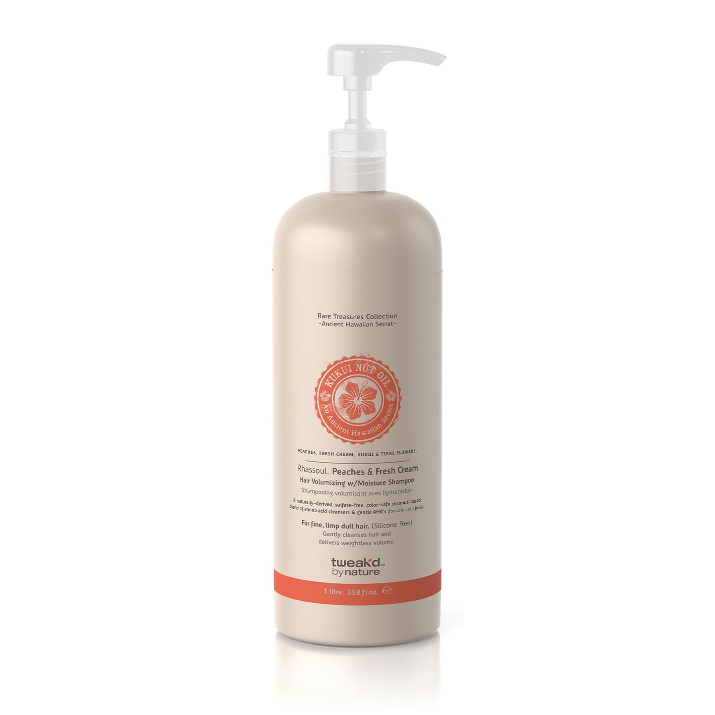 Tweak'd by Nature Rare Treasures Peaches & Fresh Cream Volumizing Shampoo 33.8oz